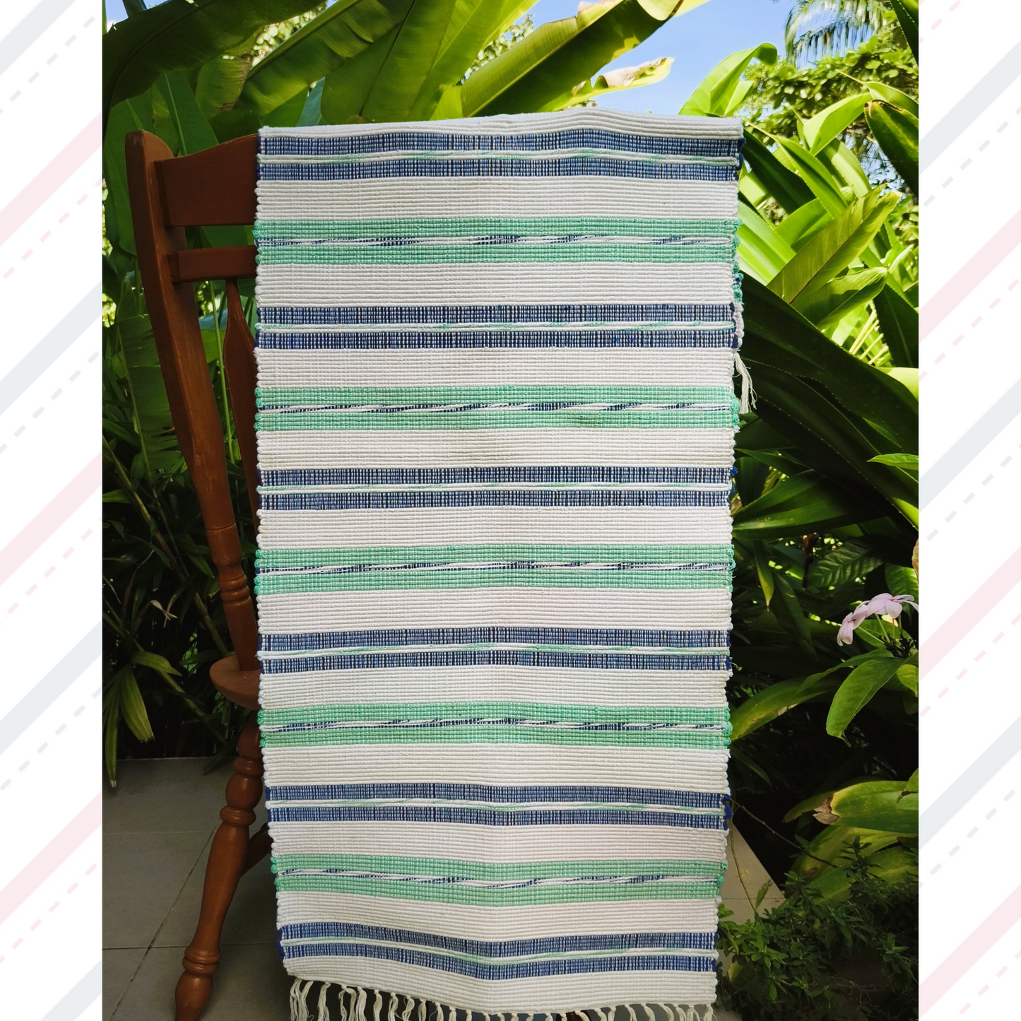 Handwoven Cotton Rug 50x120cm