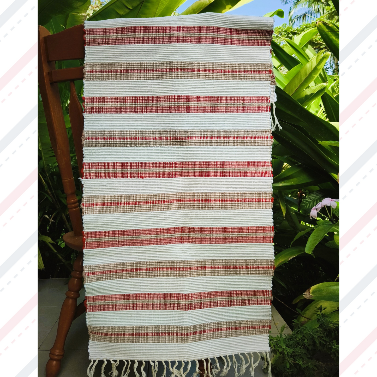 Handwoven Cotton Rug 50x120cm