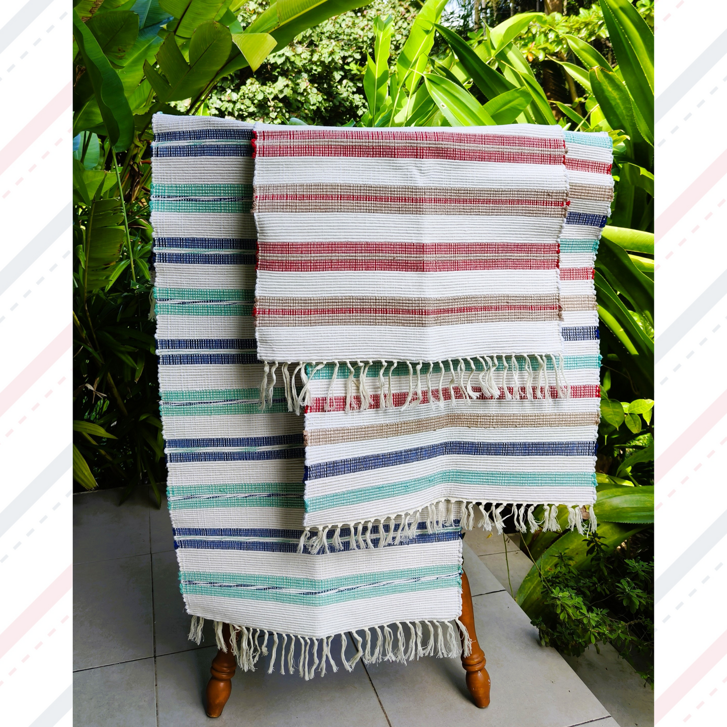 Handwoven Cotton Rug 50x120cm