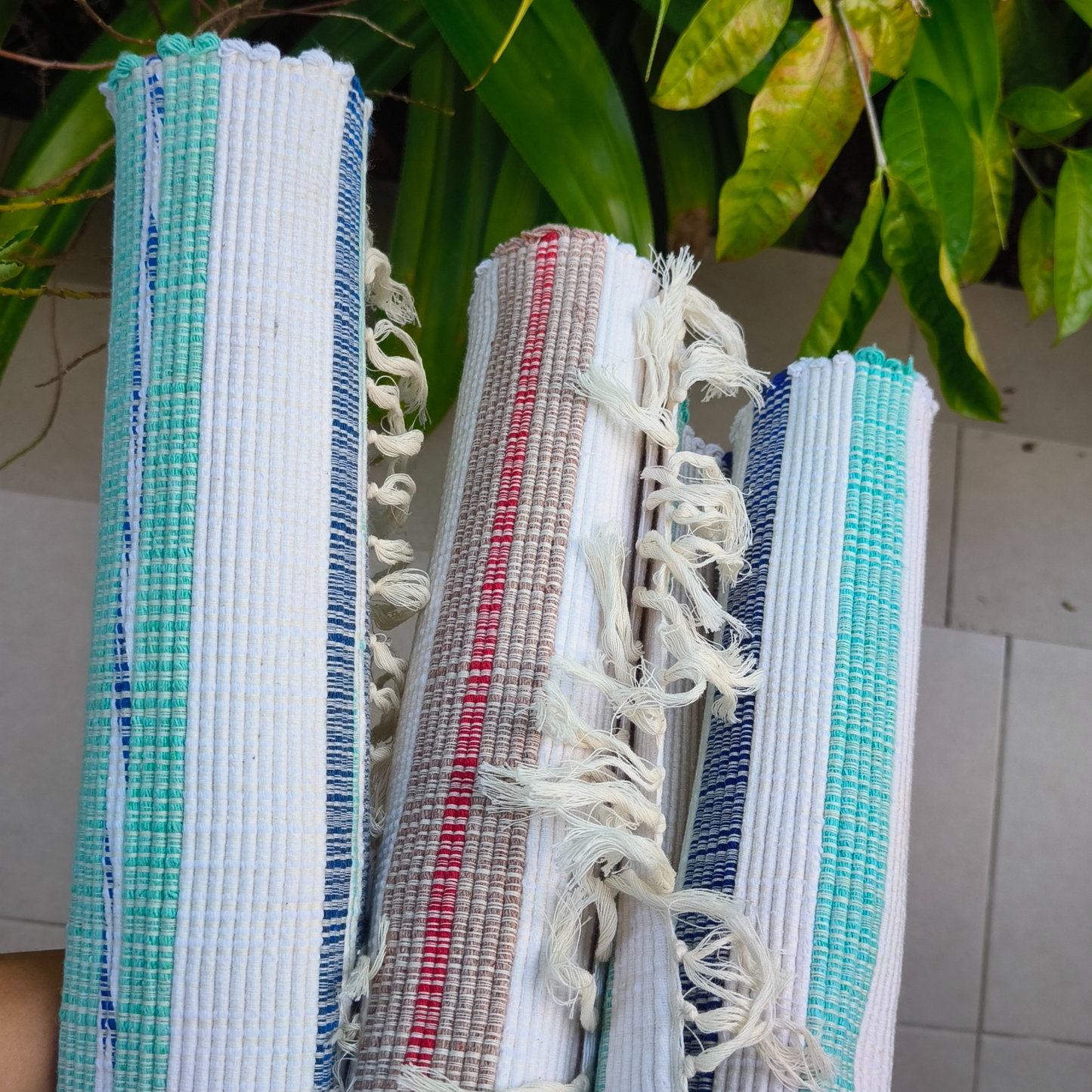 Handwoven Cotton Rug 50x120cm