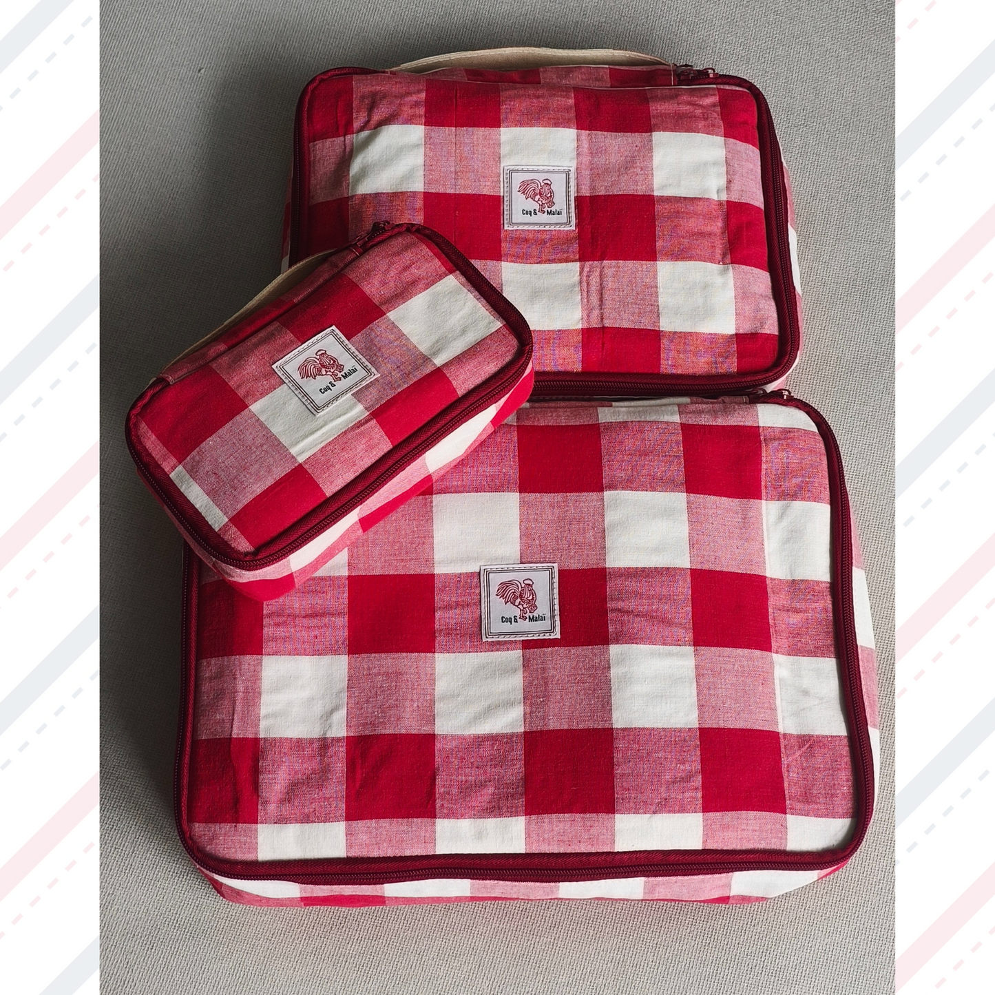 Coq & Malai Crimson Travel Trio