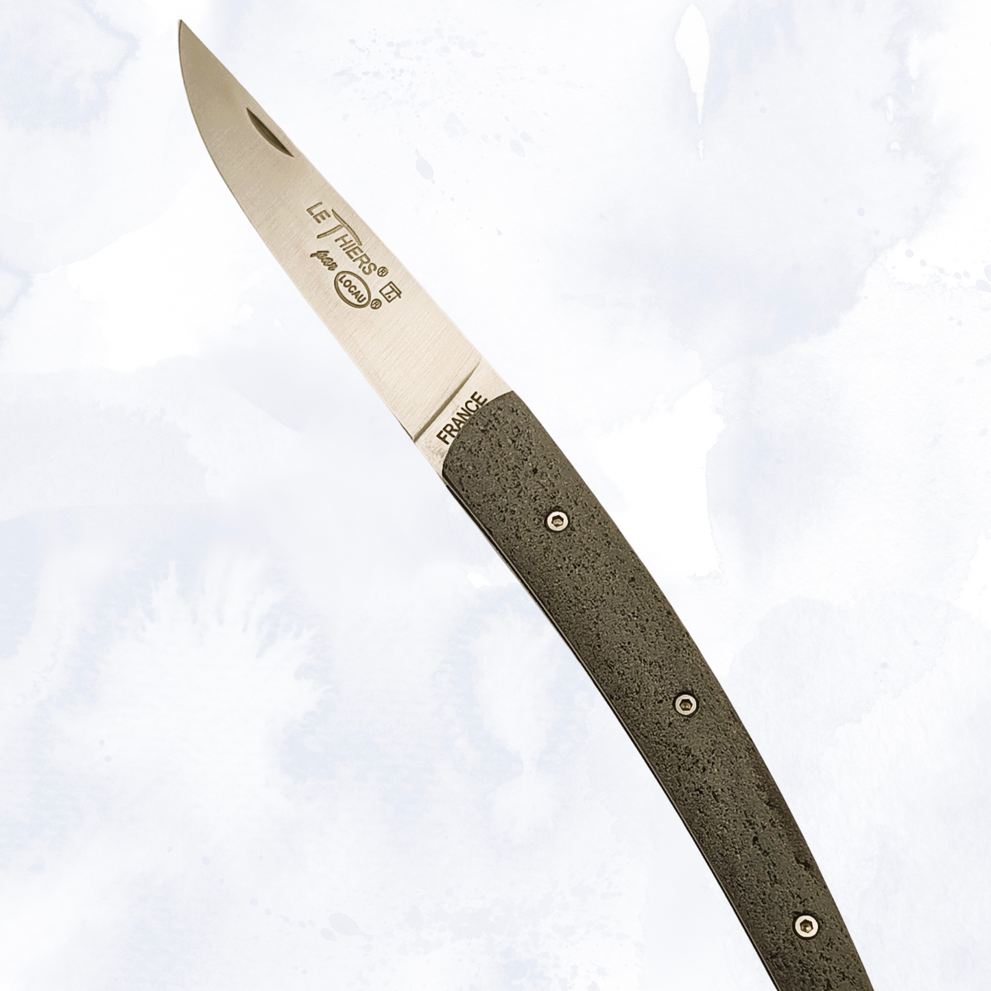 Le Thiers Folding Pocket Knife Chambois Lava Stone Handle